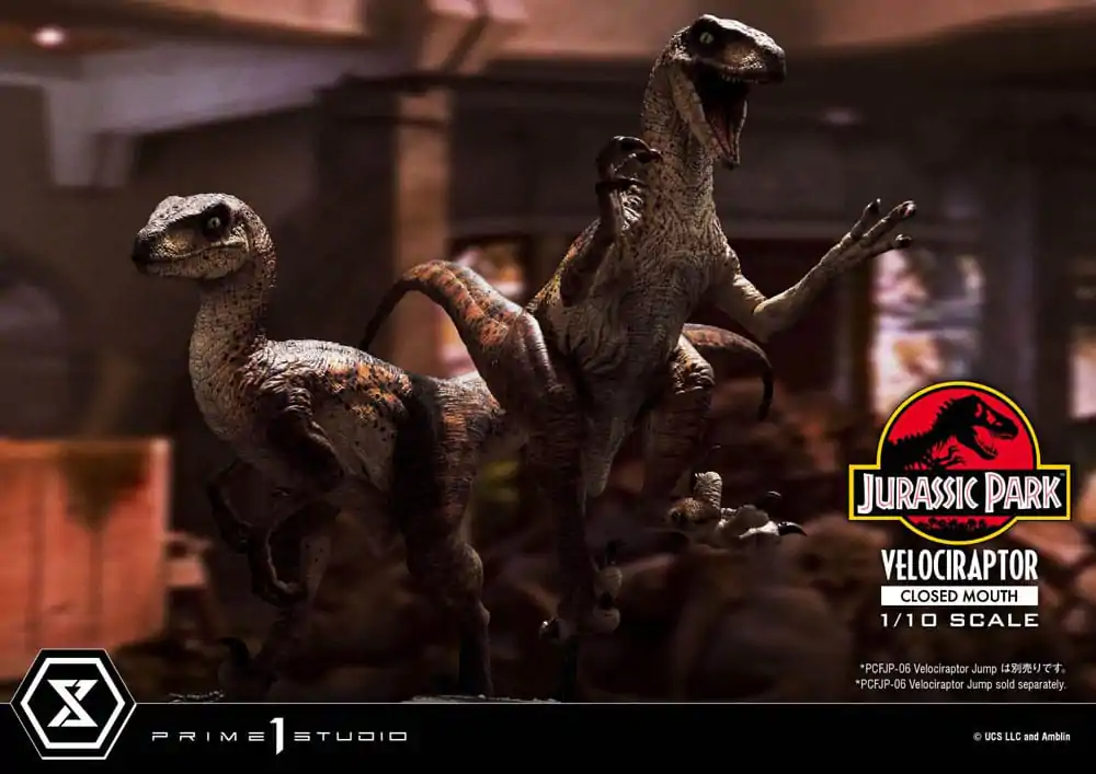 Jurassic Park Prime Collectibles Statuie 1/10 Velociraptor Gură Închisă 19 cm poza produsului