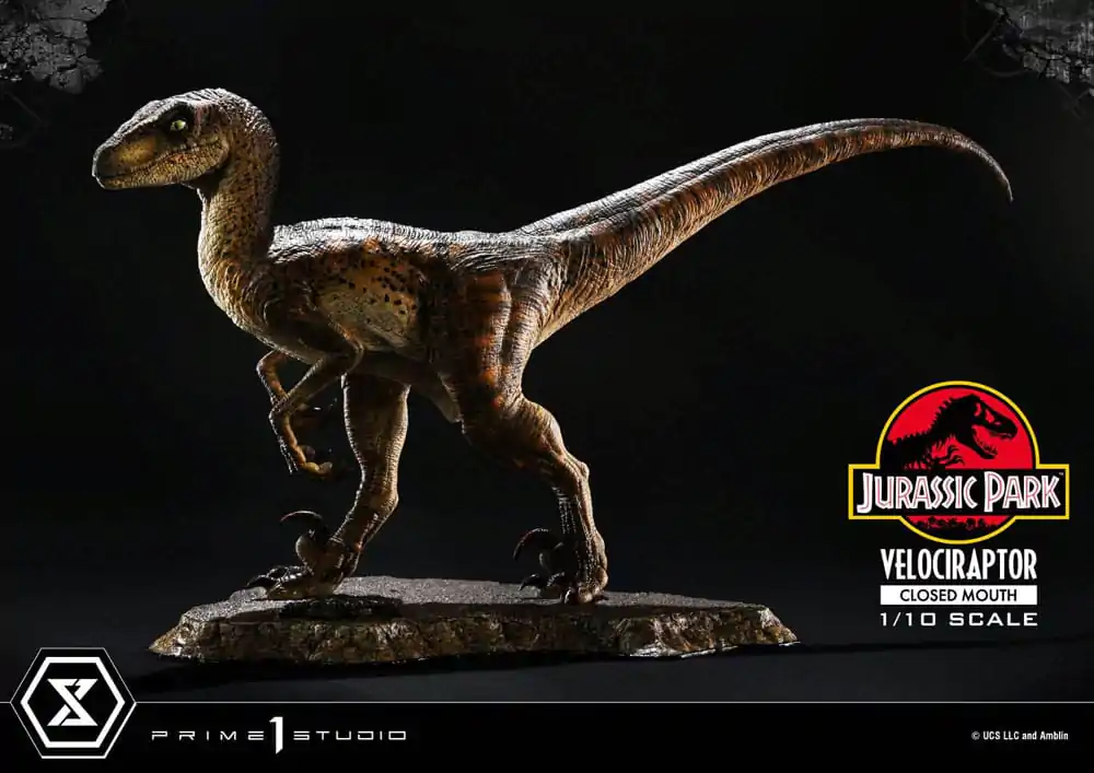 Jurassic Park Prime Collectibles Statuie 1/10 Velociraptor Gură Închisă 19 cm poza produsului