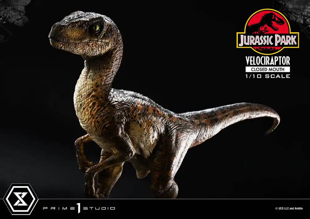 Jurassic Park Prime Collectibles Statuie 1/10 Velociraptor Gură Închisă 19 cm poza produsului