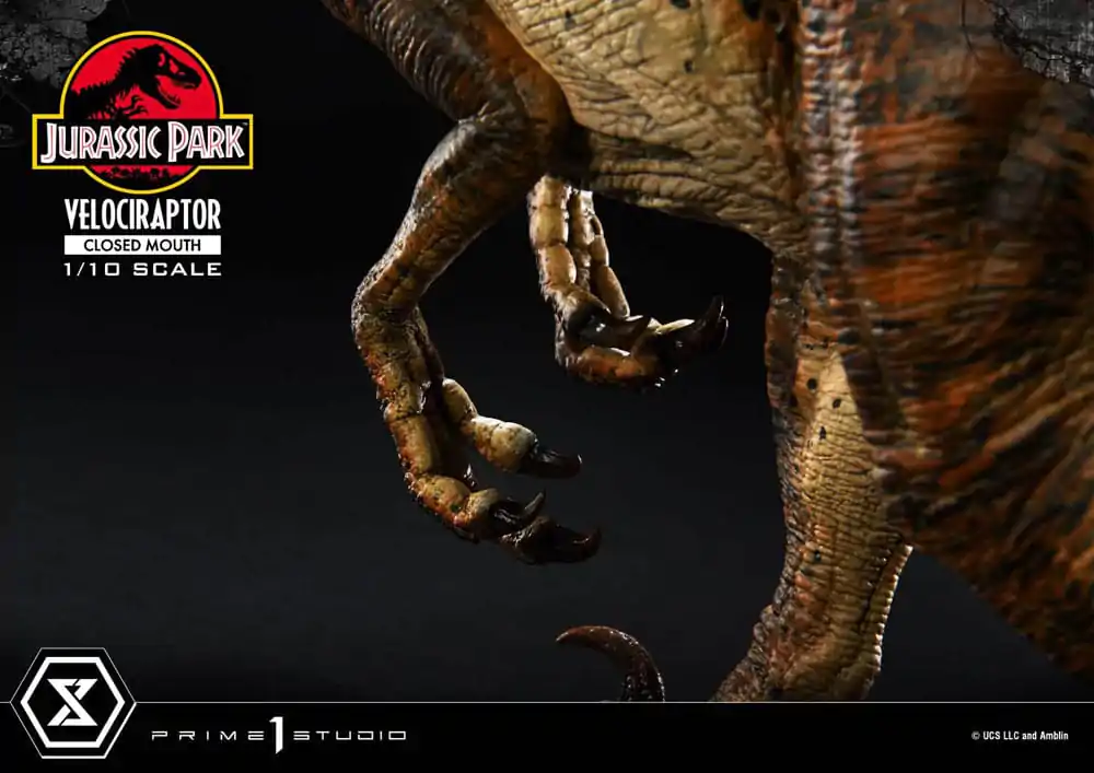 Jurassic Park Prime Collectibles Statuie 1/10 Velociraptor Gură Închisă 19 cm poza produsului