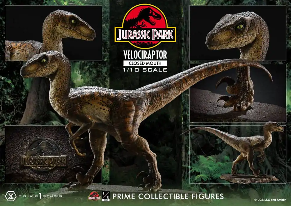 Jurassic Park Prime Collectibles Statuie 1/10 Velociraptor Gură Închisă 19 cm poza produsului