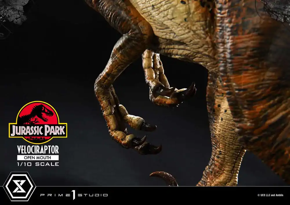 Jurassic Park Prime Collectibles Statuie 1/10 Velociraptor Cu Gura Deschisă 19 cm poza produsului