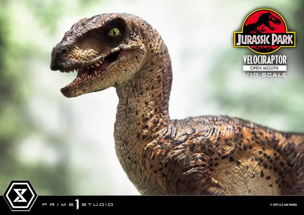 Jurassic Park Prime Collectibles Statuie 1/10 Velociraptor Cu Gura Deschisă 19 cm poza produsului