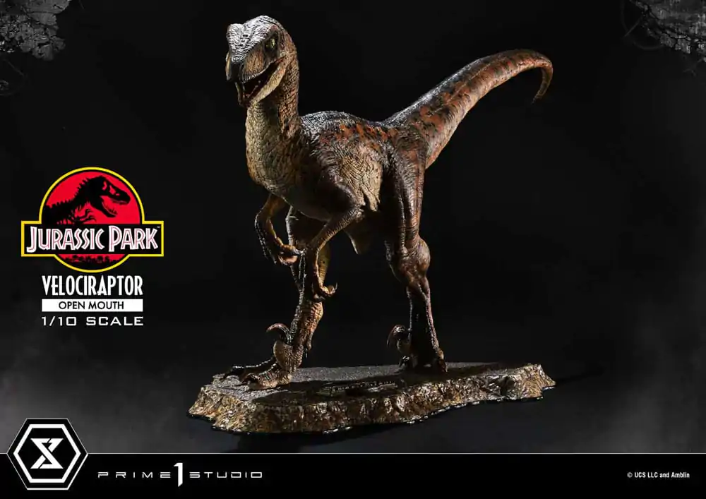 Jurassic Park Prime Collectibles Statuie 1/10 Velociraptor Cu Gura Deschisă 19 cm poza produsului