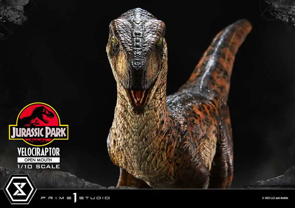 Jurassic Park Prime Collectibles Statuie 1/10 Velociraptor Cu Gura Deschisă 19 cm poza produsului