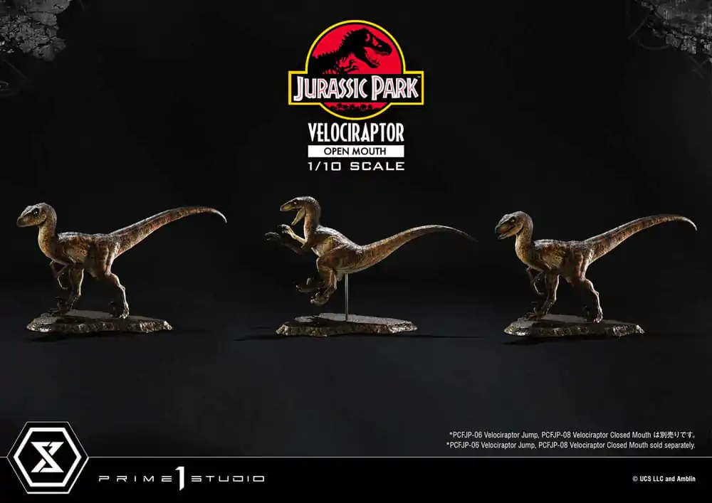 Jurassic Park Prime Collectibles Statuie 1/10 Velociraptor Cu Gura Deschisă 19 cm poza produsului