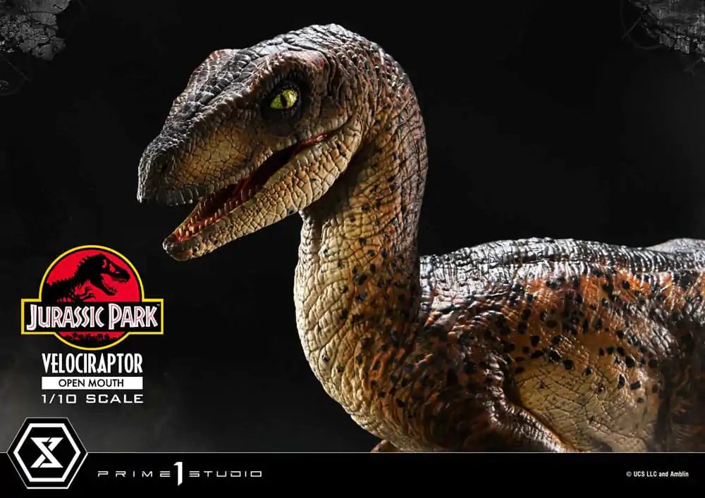 Jurassic Park Prime Collectibles Statuie 1/10 Velociraptor Cu Gura Deschisă 19 cm poza produsului