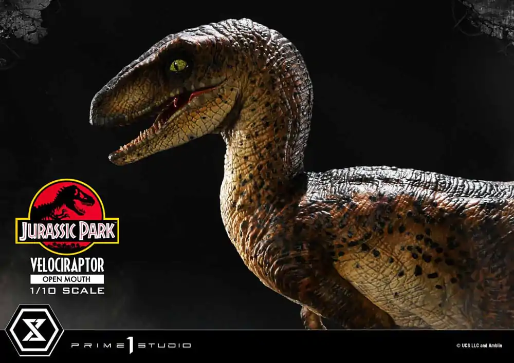Jurassic Park Prime Collectibles Statuie 1/10 Velociraptor Cu Gura Deschisă 19 cm poza produsului