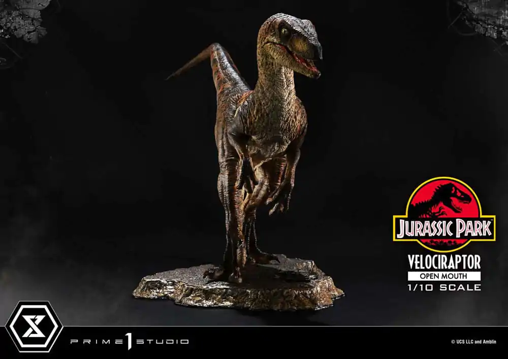 Jurassic Park Prime Collectibles Statuie 1/10 Velociraptor Cu Gura Deschisă 19 cm poza produsului
