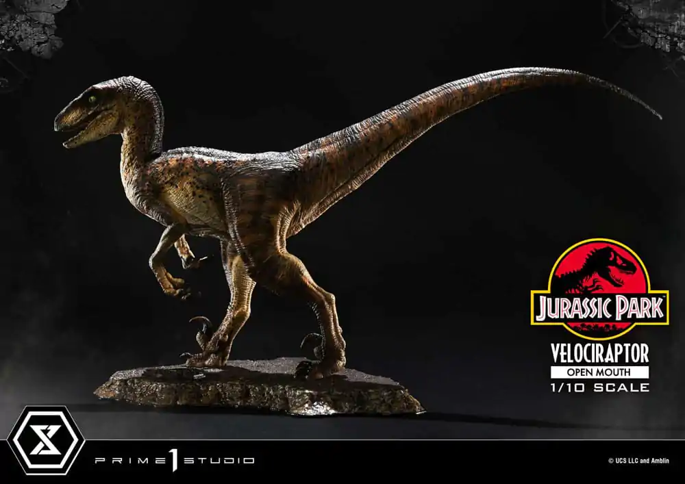 Jurassic Park Prime Collectibles Statuie 1/10 Velociraptor Cu Gura Deschisă 19 cm poza produsului