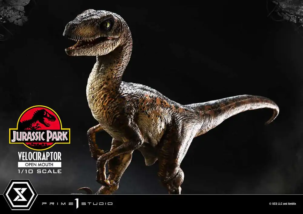Jurassic Park Prime Collectibles Statuie 1/10 Velociraptor Cu Gura Deschisă 19 cm poza produsului