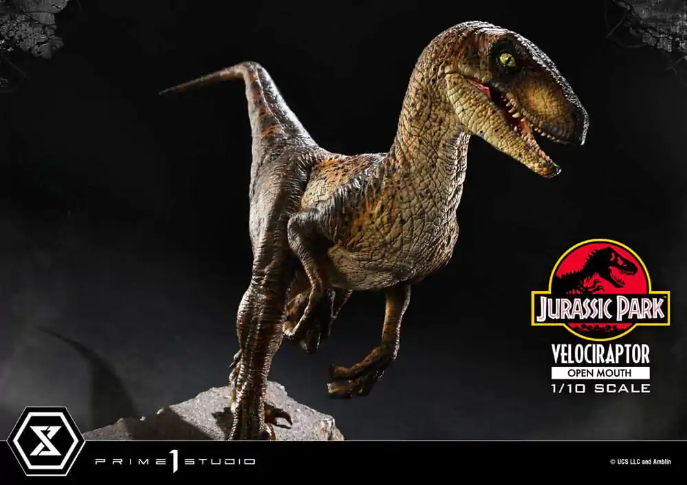 Jurassic Park Prime Collectibles Statuie 1/10 Velociraptor Cu Gura Deschisă 19 cm poza produsului