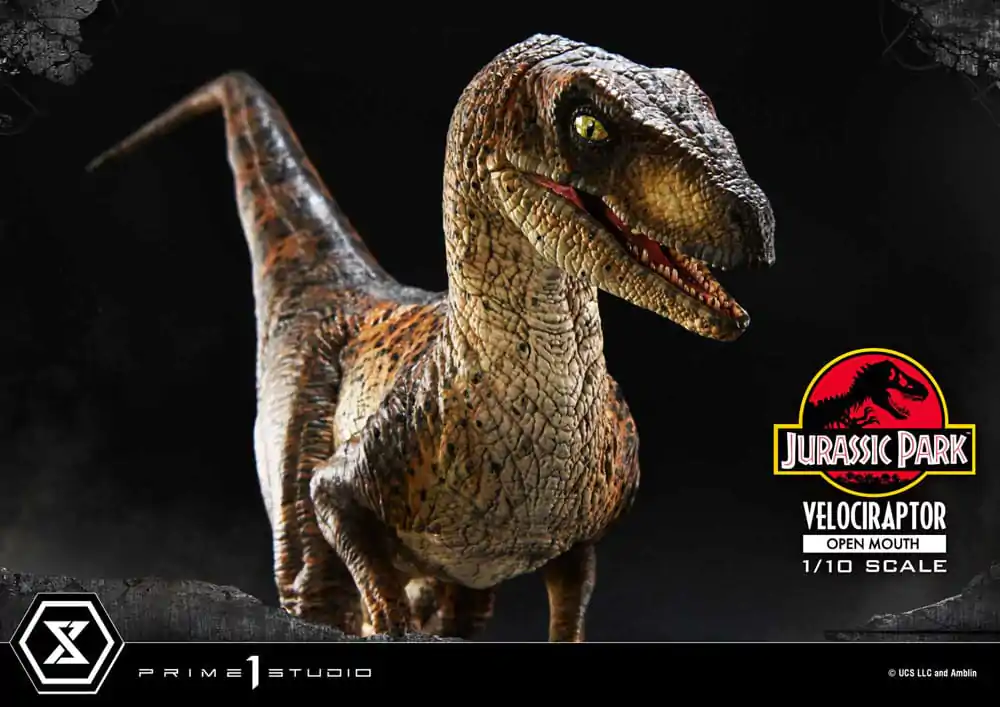 Jurassic Park Prime Collectibles Statuie 1/10 Velociraptor Cu Gura Deschisă 19 cm poza produsului