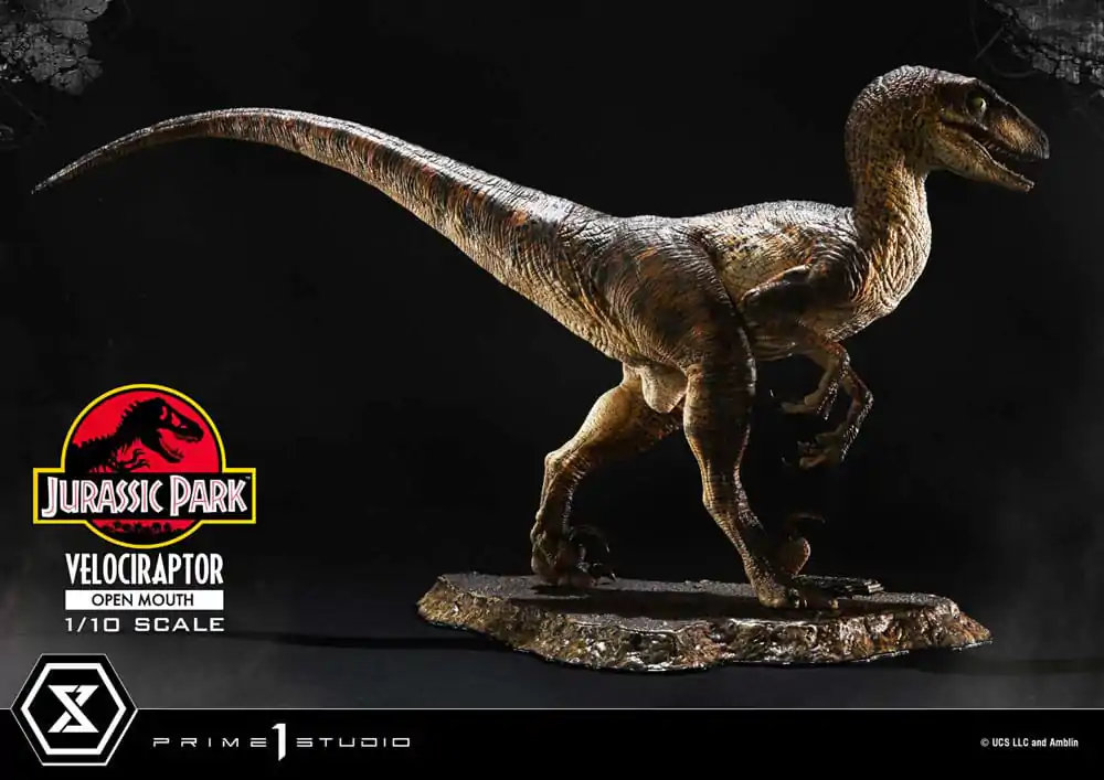 Jurassic Park Prime Collectibles Statuie 1/10 Velociraptor Cu Gura Deschisă 19 cm poza produsului