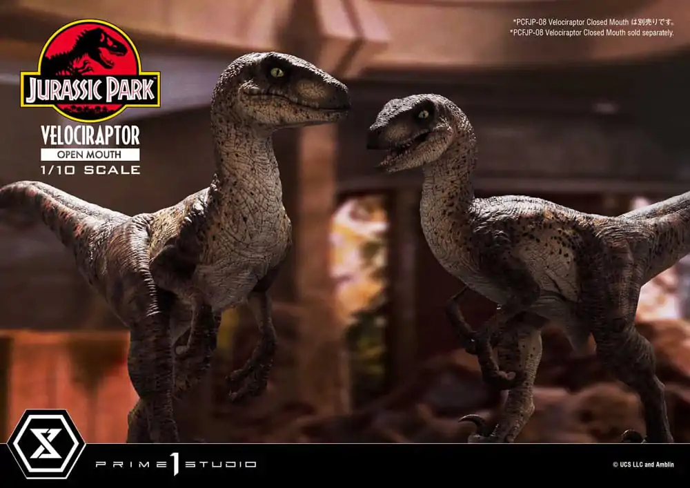 Jurassic Park Prime Collectibles Statuie 1/10 Velociraptor Cu Gura Deschisă 19 cm poza produsului
