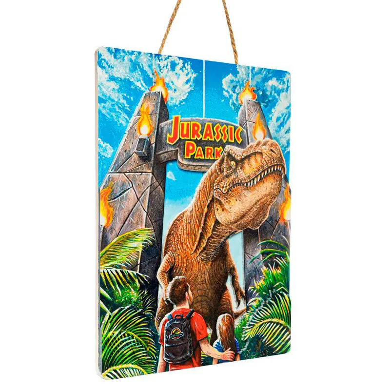 Jurassic Park WoodArts 3D Wooden Wall Art Rex Attack 30 x 40 cm poza produsului