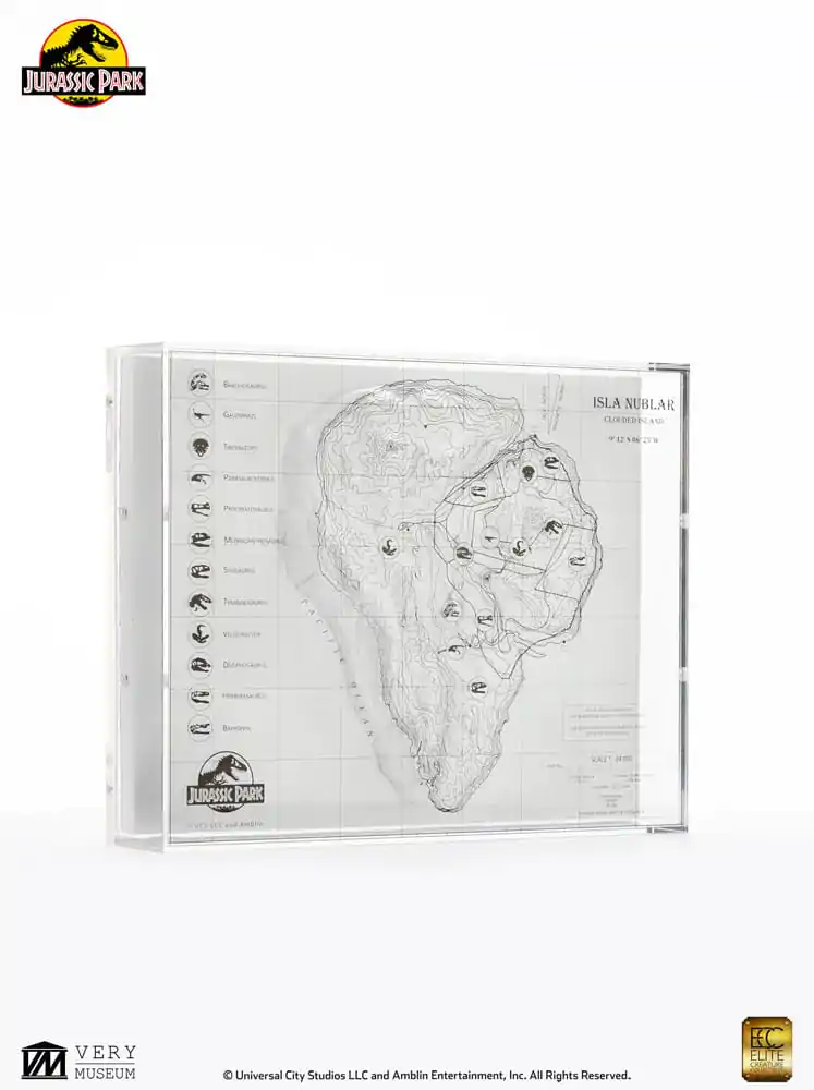Jurassic Park Harta Topografica Isla Nublar poza produsului