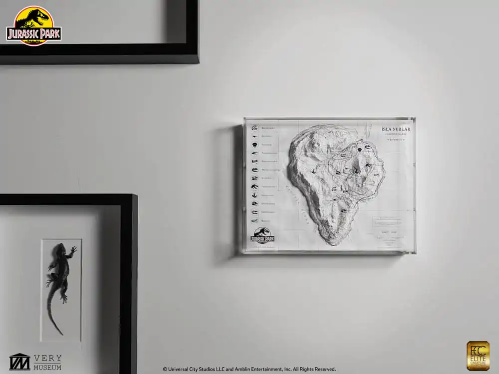 Jurassic Park Harta Topografica Isla Nublar poza produsului