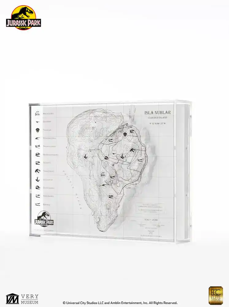 Jurassic Park Harta Topografica Isla Nublar poza produsului