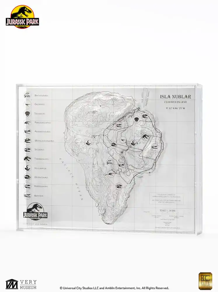 Jurassic Park Harta Topografica Isla Nublar poza produsului