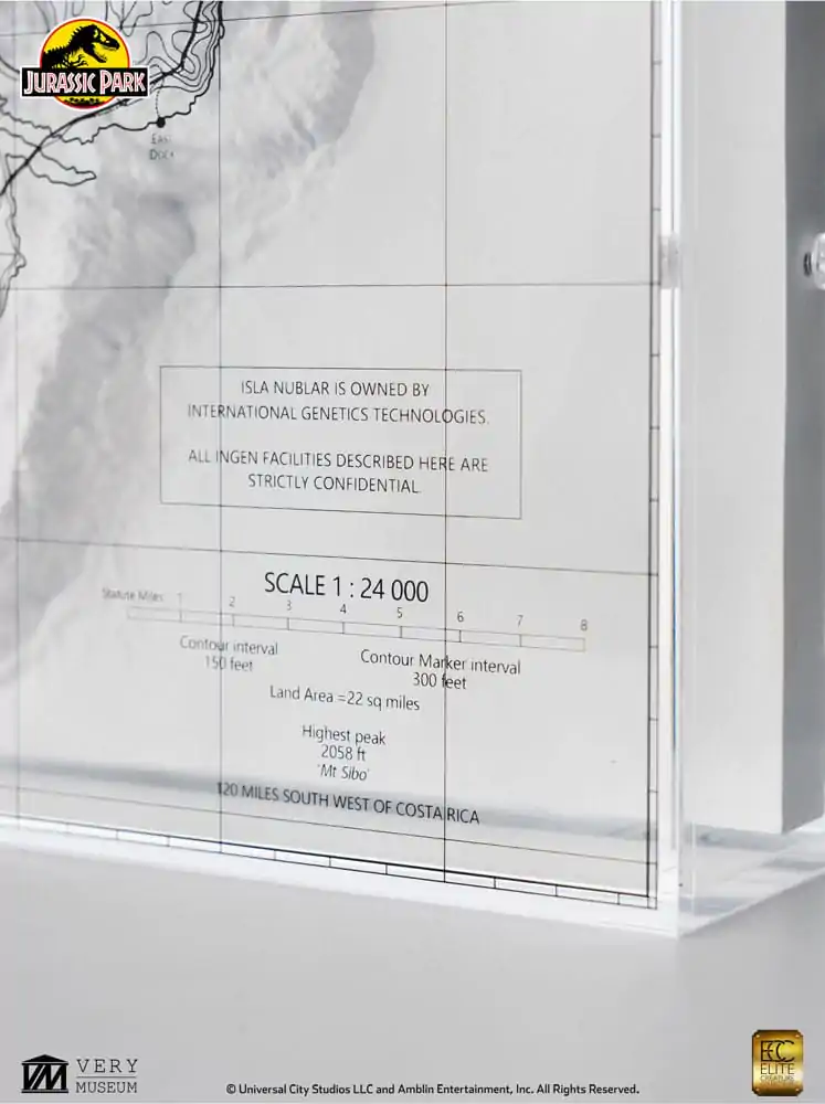 Jurassic Park Harta Topografica Isla Nublar poza produsului