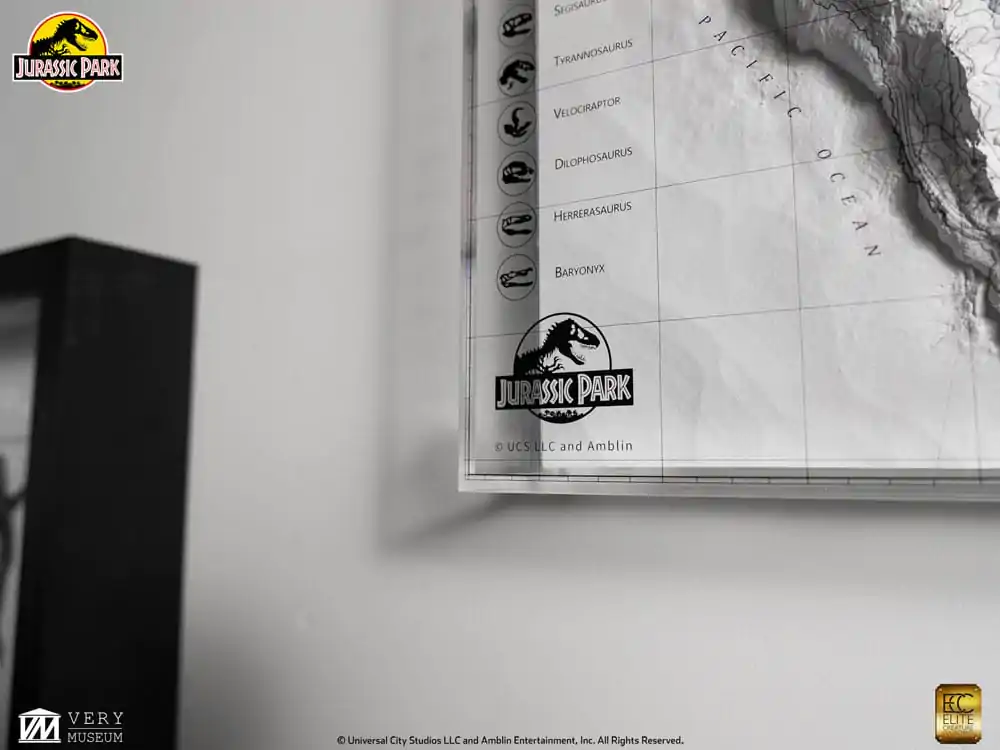 Jurassic Park Harta Topografica Isla Nublar poza produsului