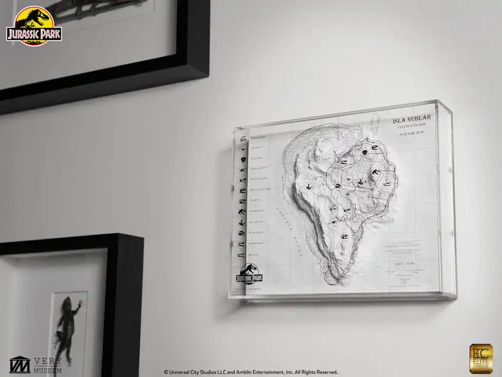 Jurassic Park Harta Topografica Isla Nublar poza produsului