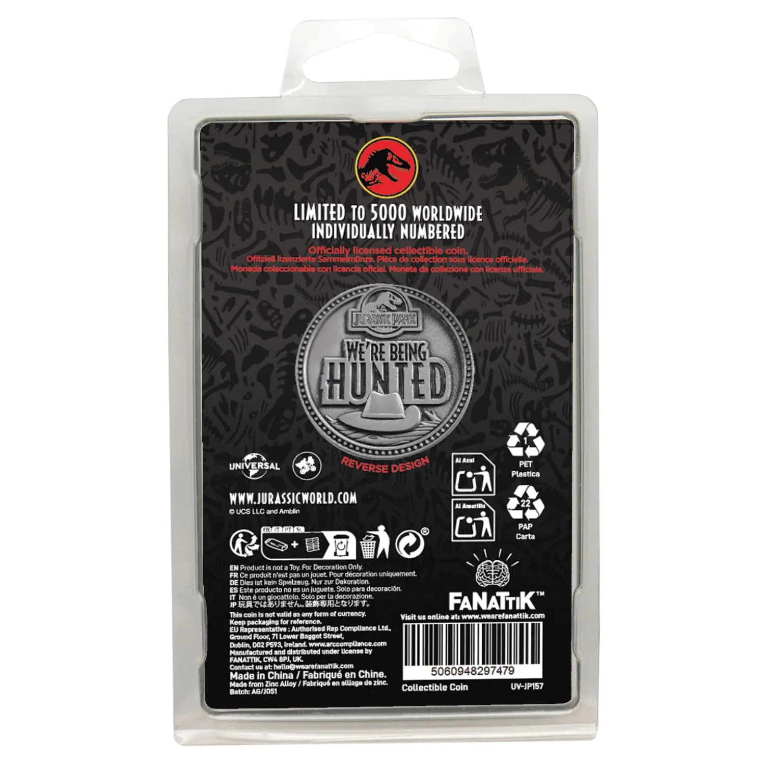 Jurassic Park Monedă de colecție Velociraptor Limited Edition poza produsului