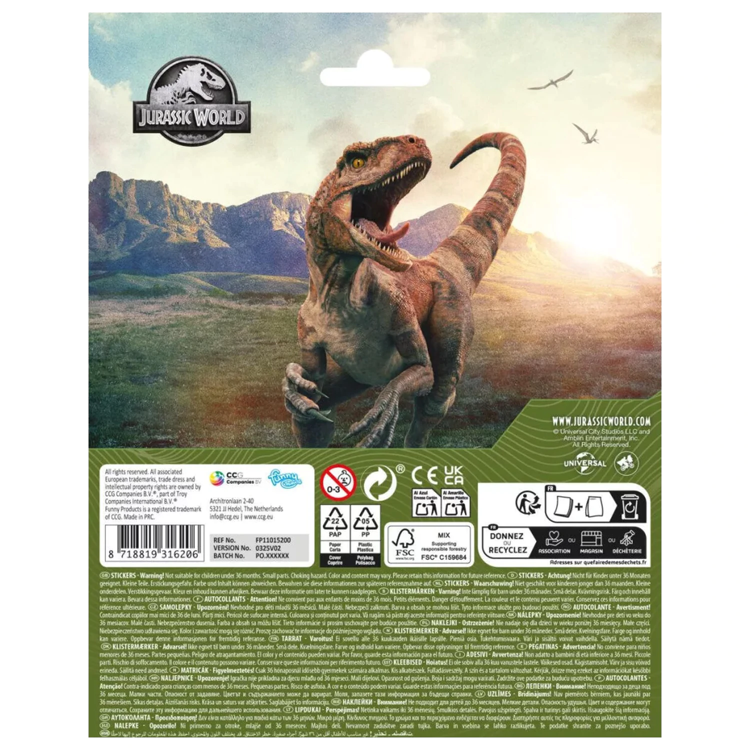 Jurassic World Attack Sticker poza produsului