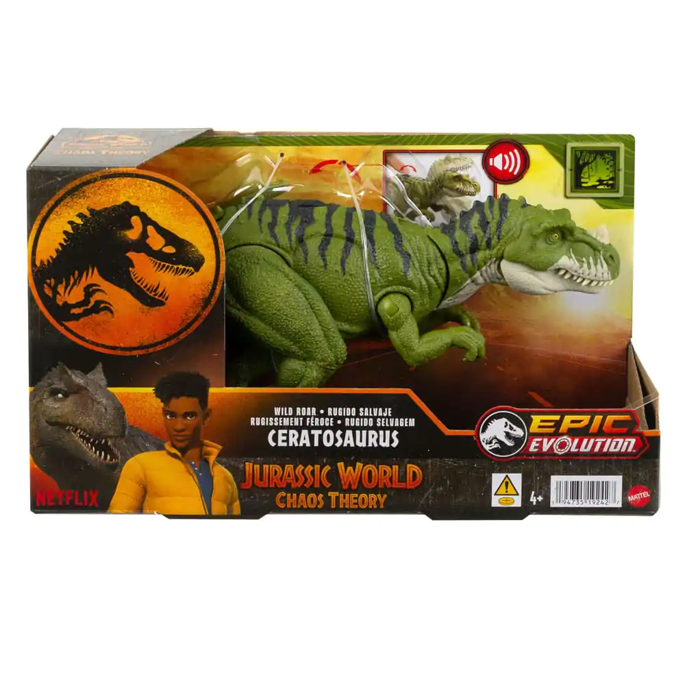 Jurassic World Epic Evolution Figurină de Acțiune Wild Roar Ceratosaurus poza produsului
