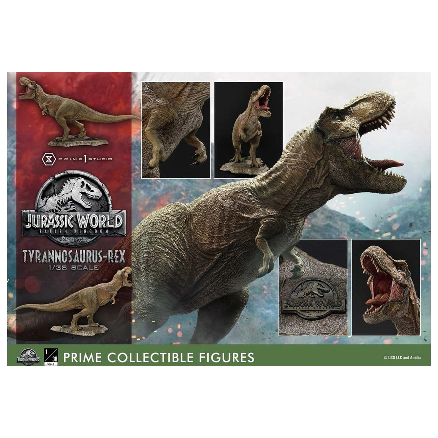 Jurassic World: Fallen Kingdom (Film) Prime Collectible Figures Statuie 1/38 Tyrannosaurus Rex 23 cm poza produsului