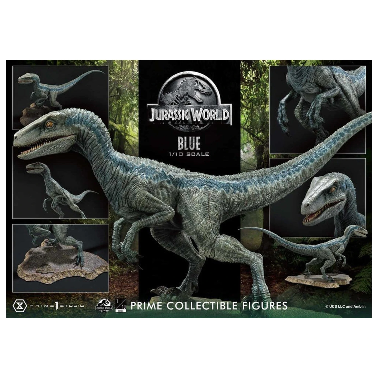 Jurassic World (Film) Prime Collectible Figures Statuie 1/10 Blue 17 cm poza produsului