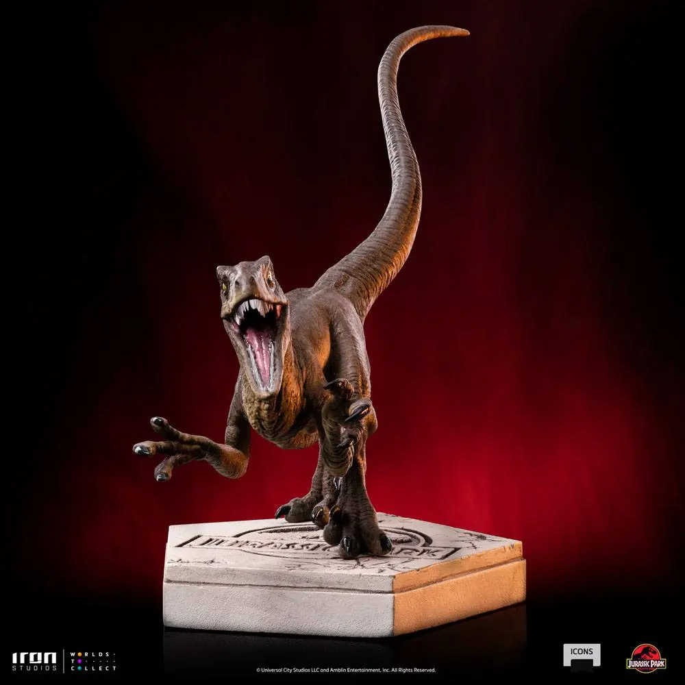 Statuie Jurassic World Icons Velociraptor A 9 cm poza produsului