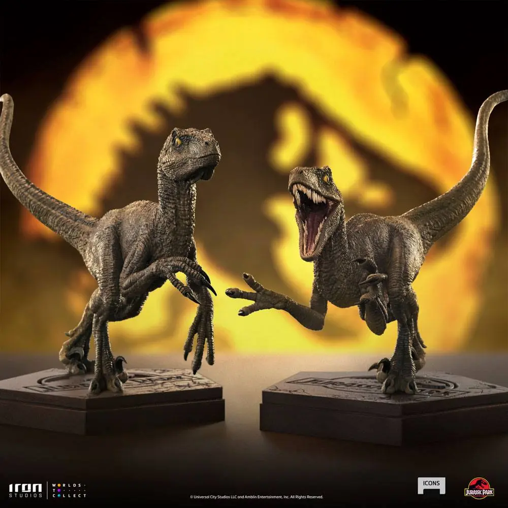 Statuie Jurassic World Icons Velociraptor B 9 cm poza produsului