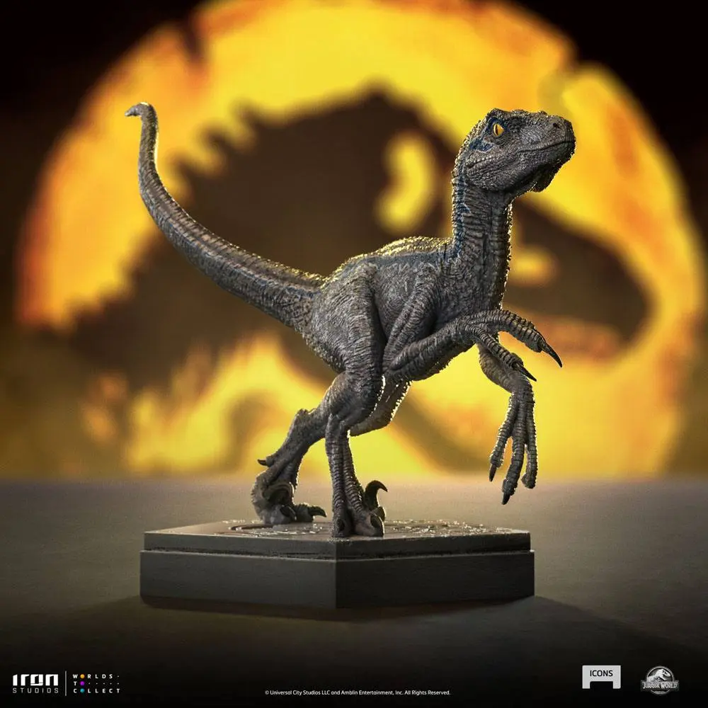 Jurassic World Icons Statuie Velociraptor Blue 9 cm poza produsului