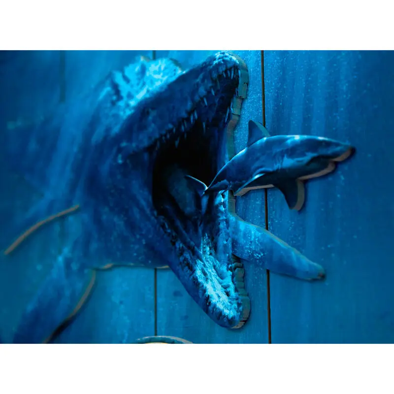 Jurassic World Mossasaurus Woodart semn de lemn printat 3D poza produsului