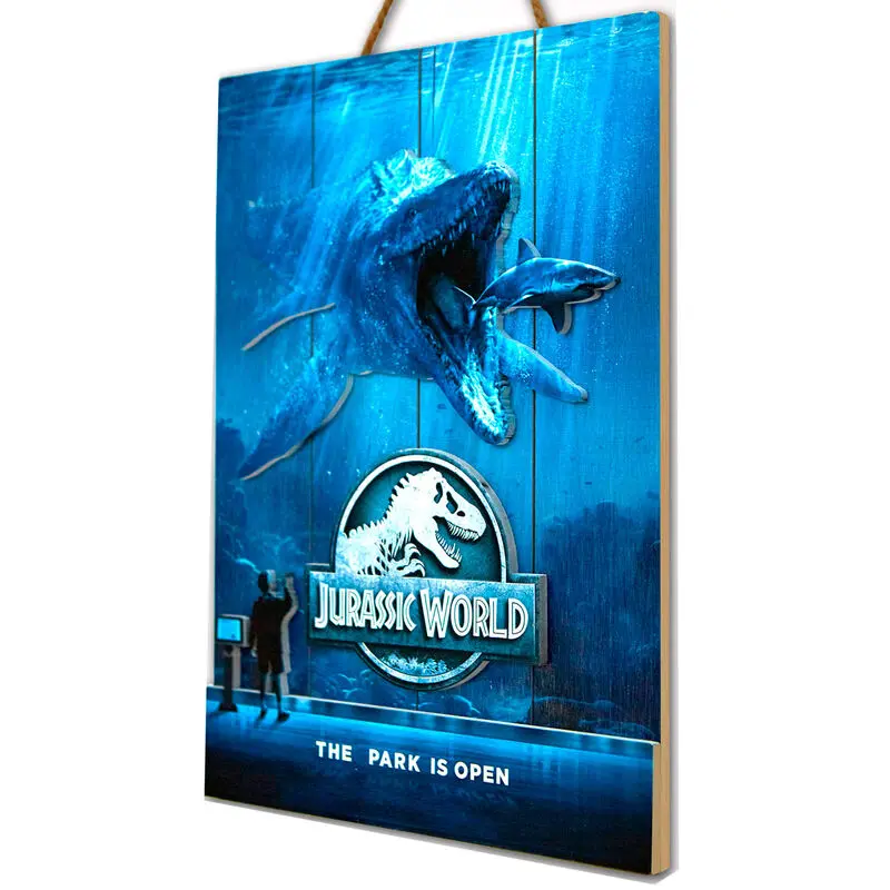 Jurassic World Mossasaurus Woodart semn de lemn printat 3D poza produsului