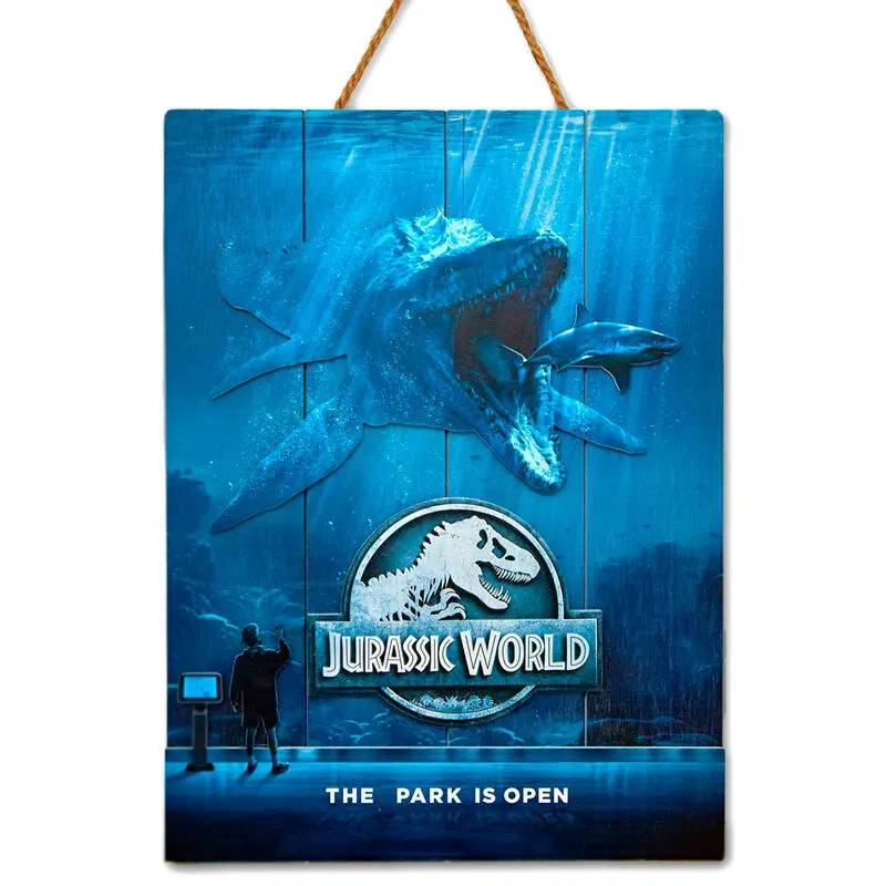 Jurassic World Mossasaurus Woodart semn de lemn printat 3D poza produsului