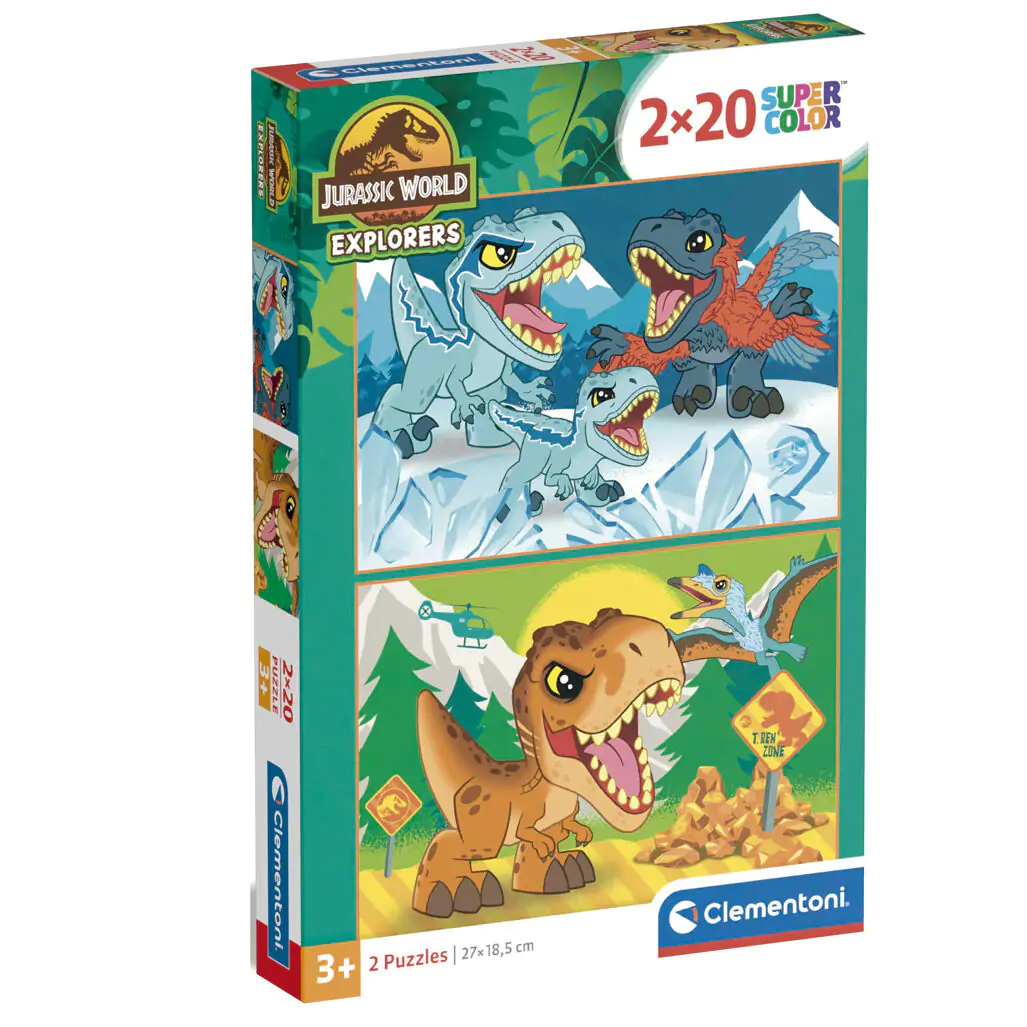Jurassic World puzzle 2x20 piese poza produsului