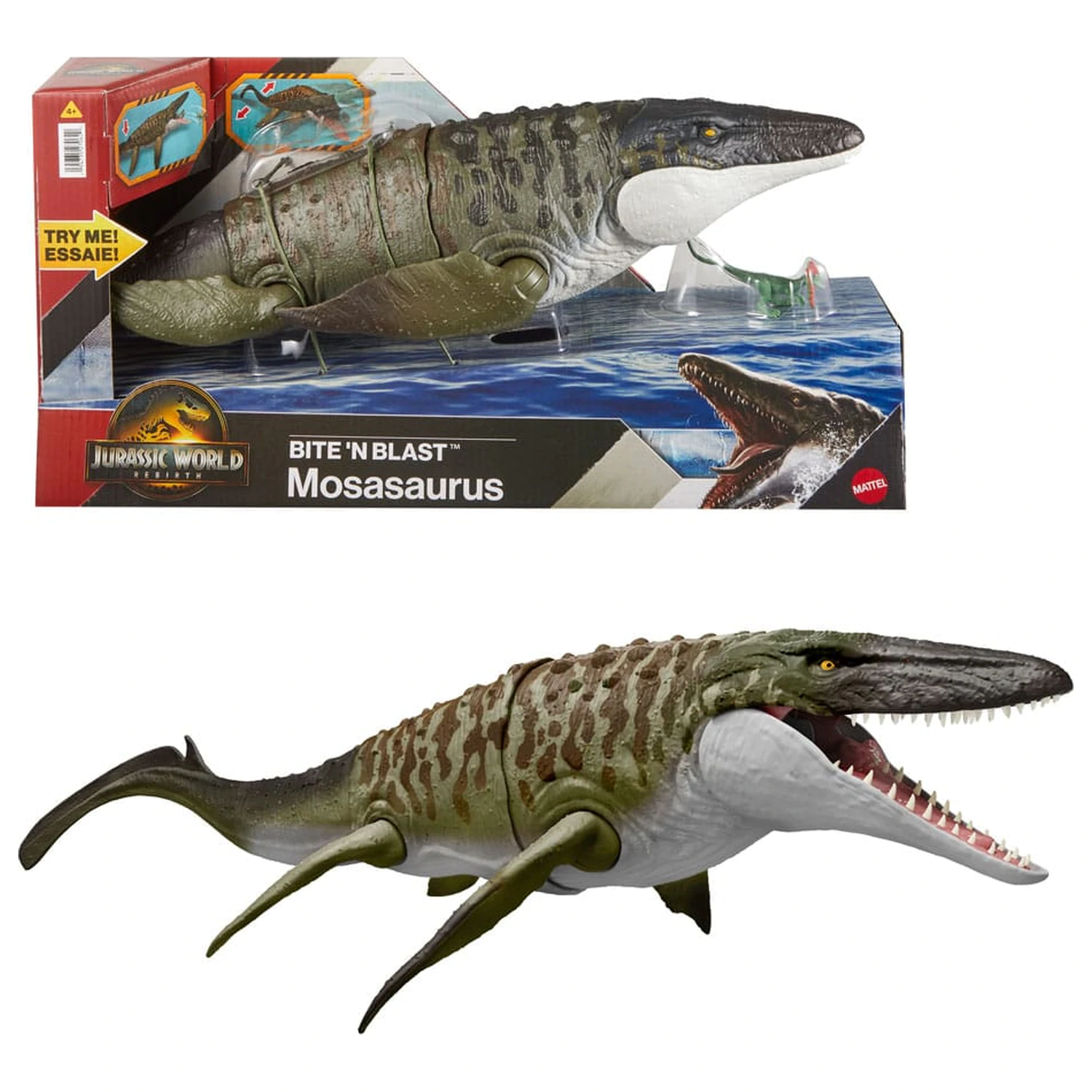 Jurassic World: Rebirth Figurina de actiune Bite 'n Blast Mosasaurus 65 cm poza produsului