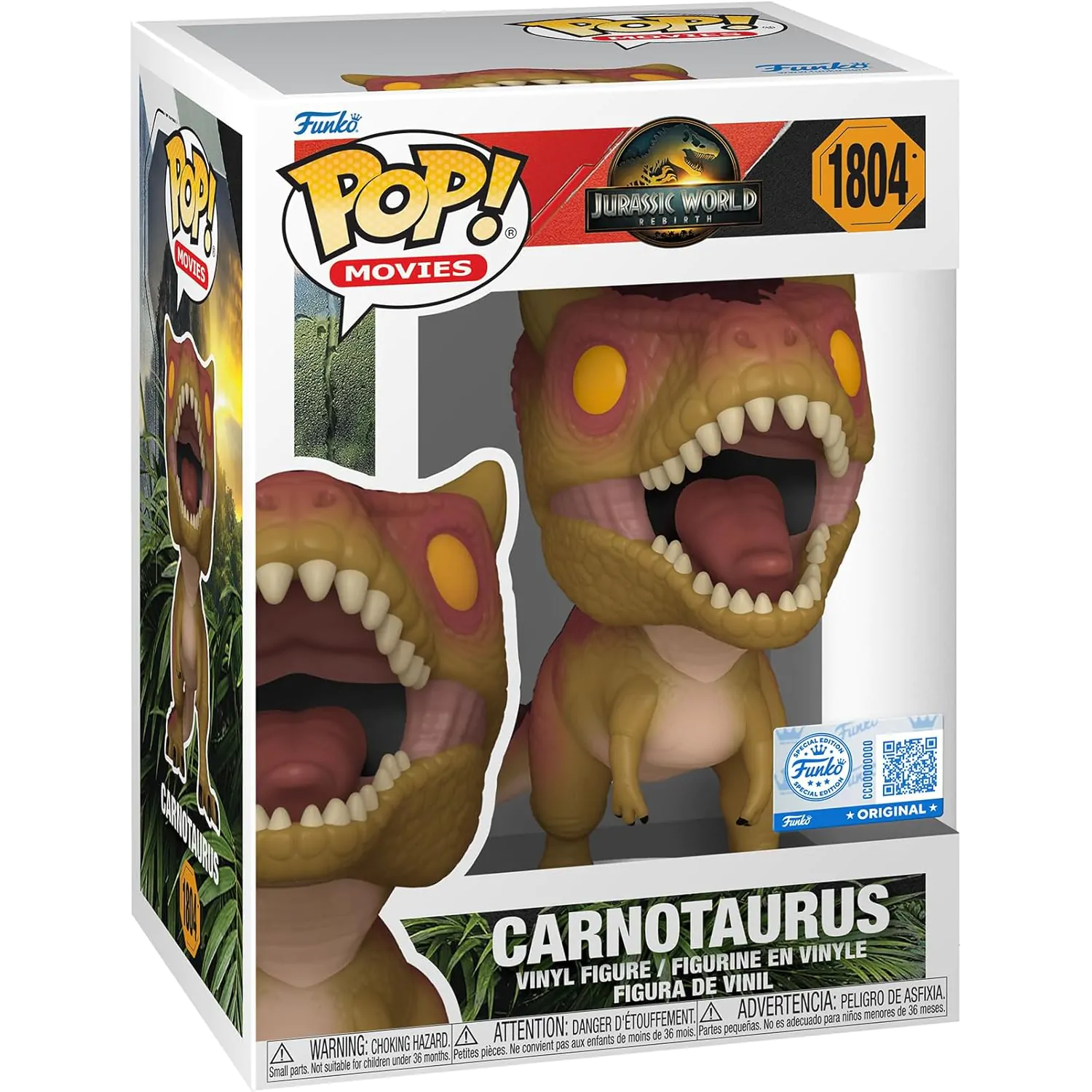 Jurassic World Rebirth Funko POP! Movies Vinyl Figura Carnotaurus Exclusive 9 cm poza produsului