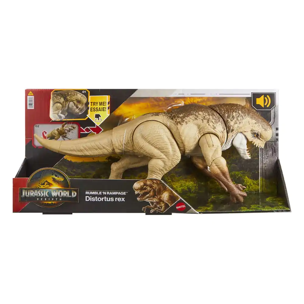 Jurassic World: Rebirth Figura de actiune Rumble N Rampage Distortus Rex poza produsului