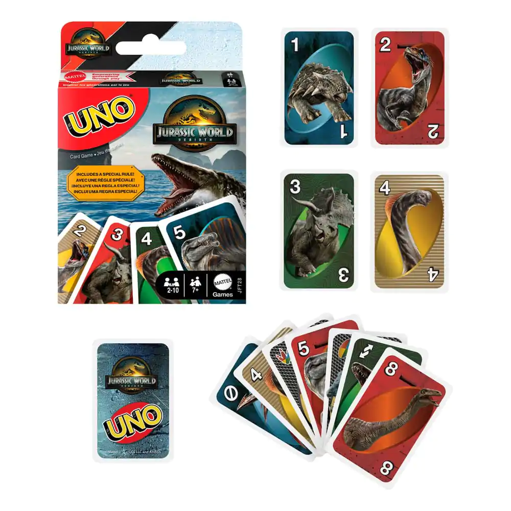 Jurassic World Rebirth Joc de cărți UNO poza produsului