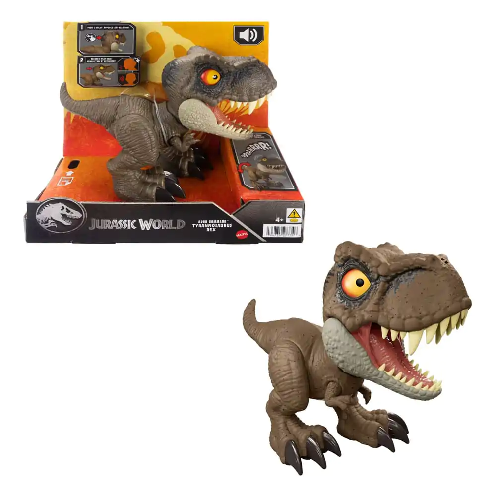 Figurină de acțiune Jurassic World cu Sunet Roar Command Tyrannosaurus Rex 16 cm poza produsului
