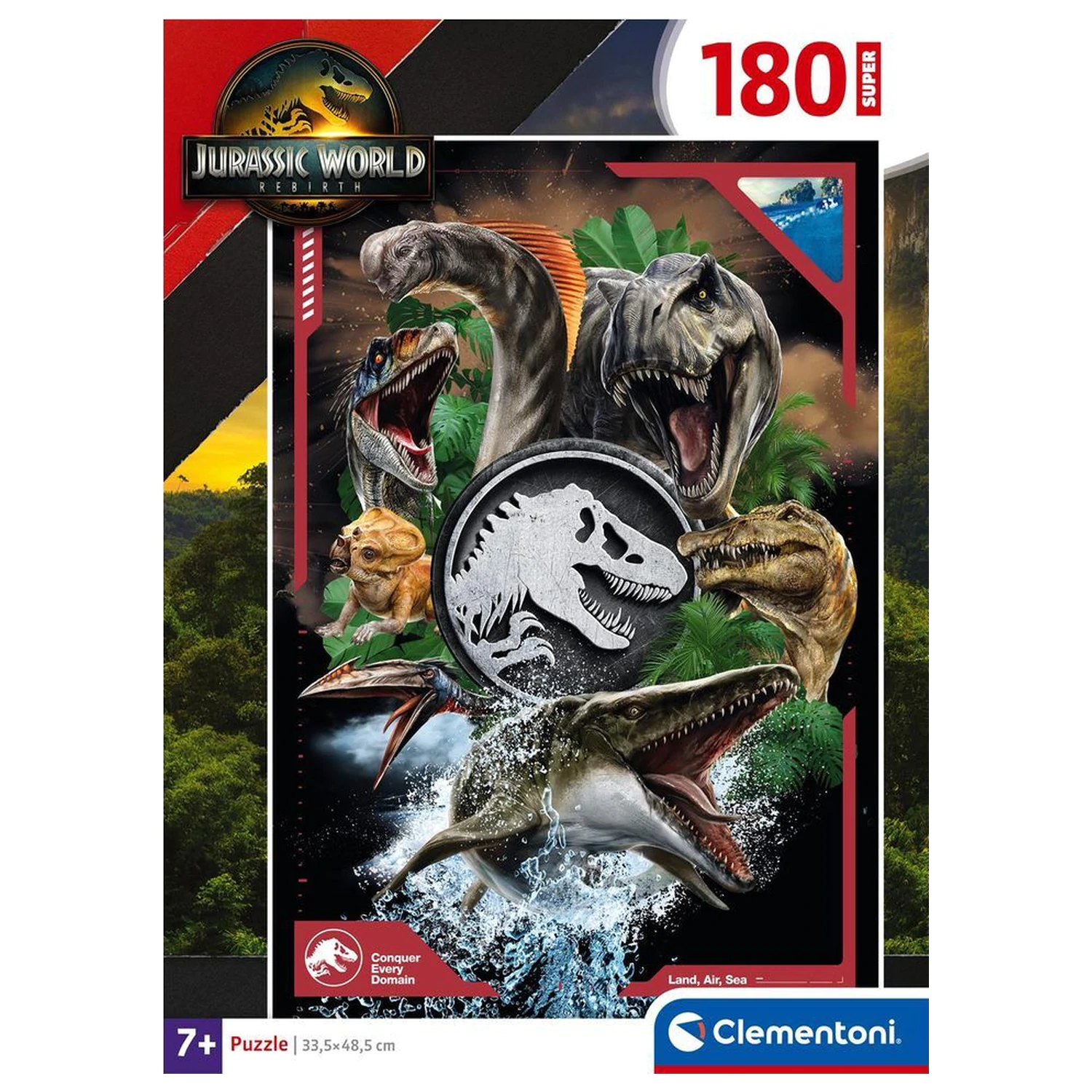 Jurassic World super puzzle 180 piese poza produsului
