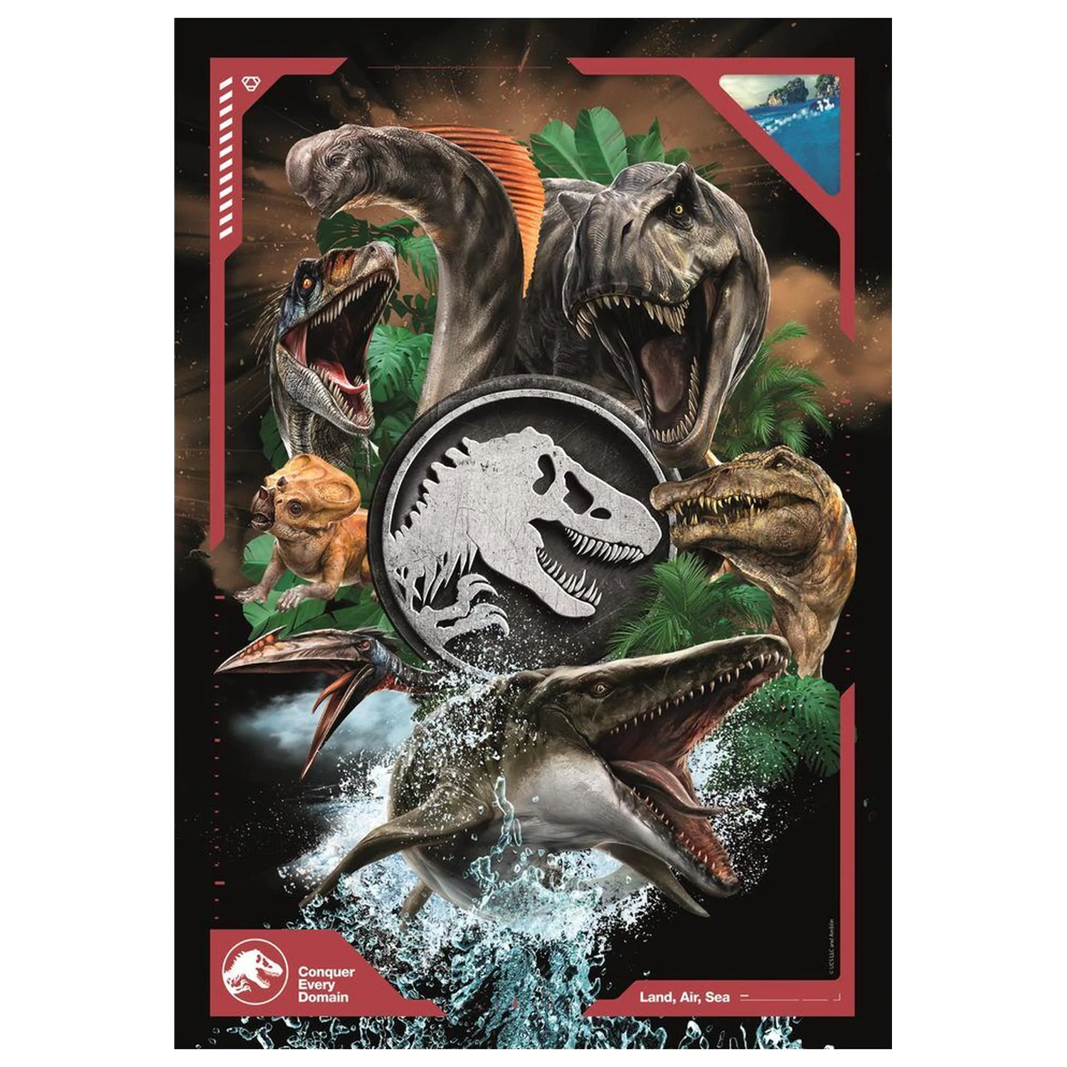 Jurassic World super puzzle 180 piese poza produsului