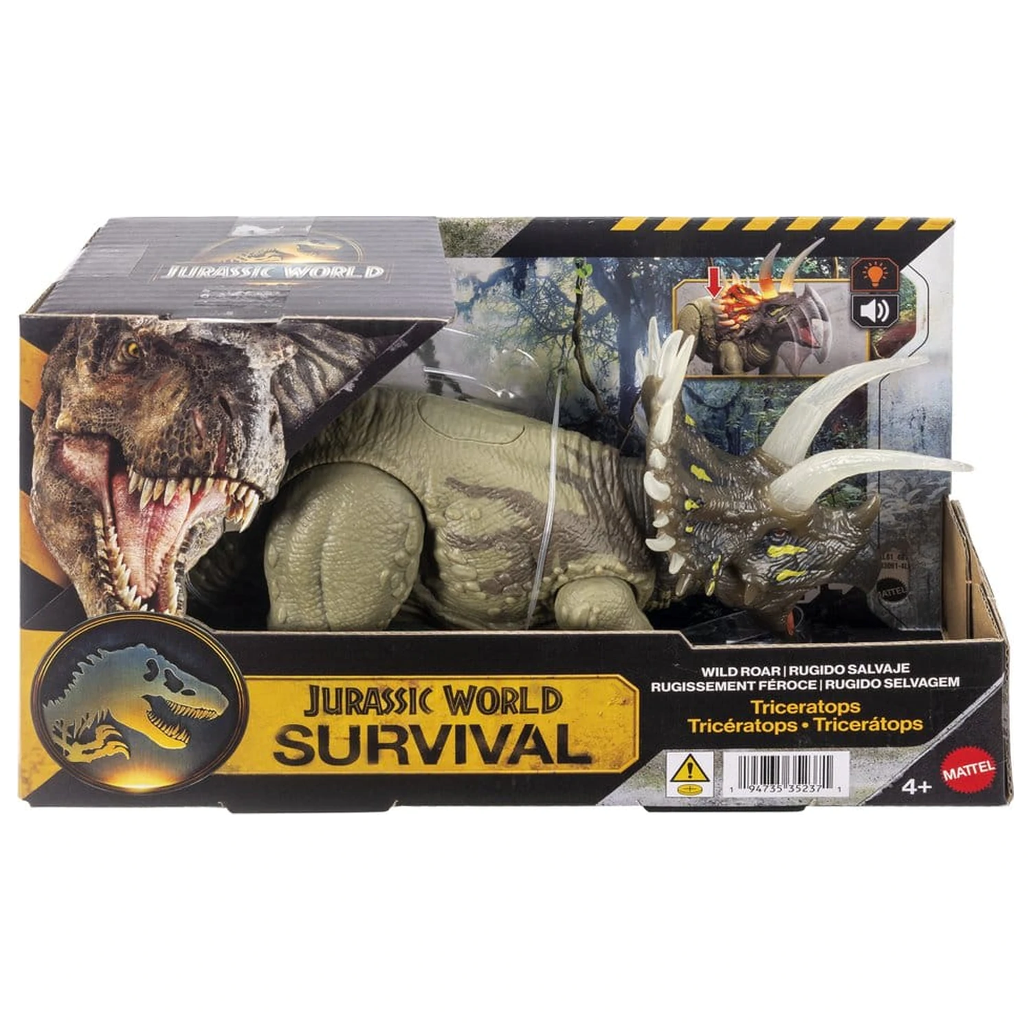Jurassic World: Survival Action Figure Wild Roar Triceratops 31 cm poza produsului