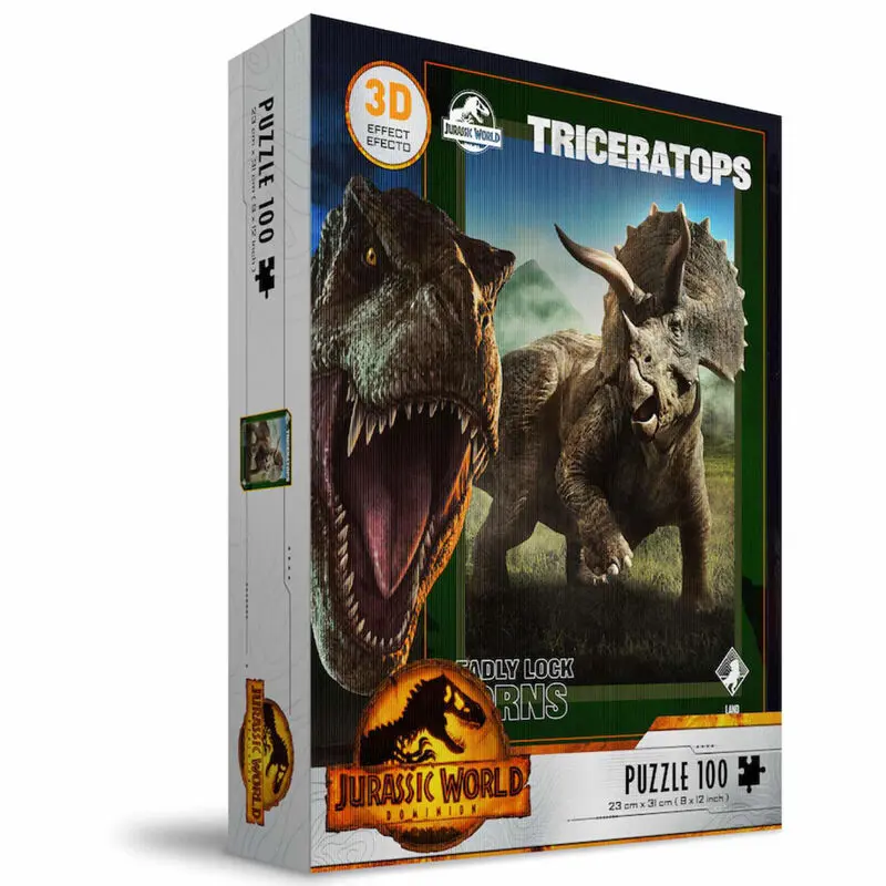 Jurassic World Triceratops puzzle 3D 100 de piese poza produsului