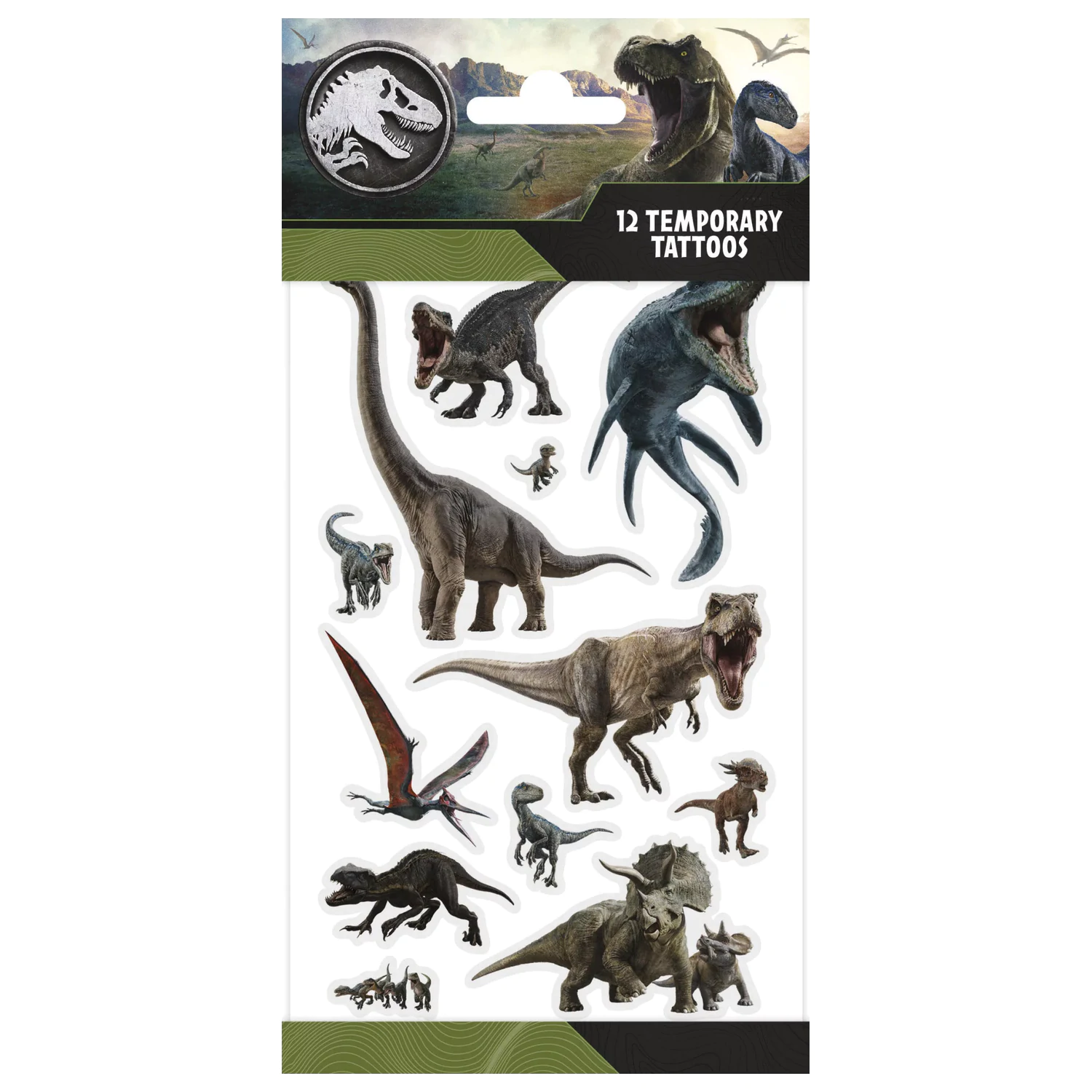Jurassic World Wild Tattoo set de 12 piese poza produsului