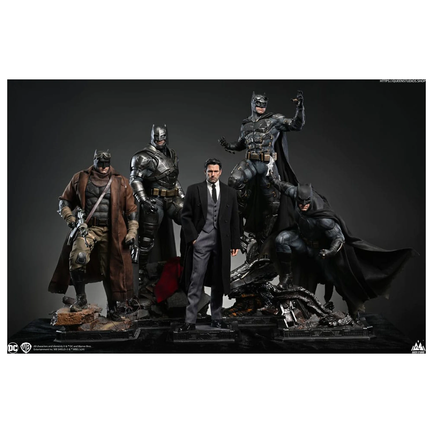 Statuie Justice League 1/4 Bruce Wayne (Ben Affleck) 51 cm poza produsului